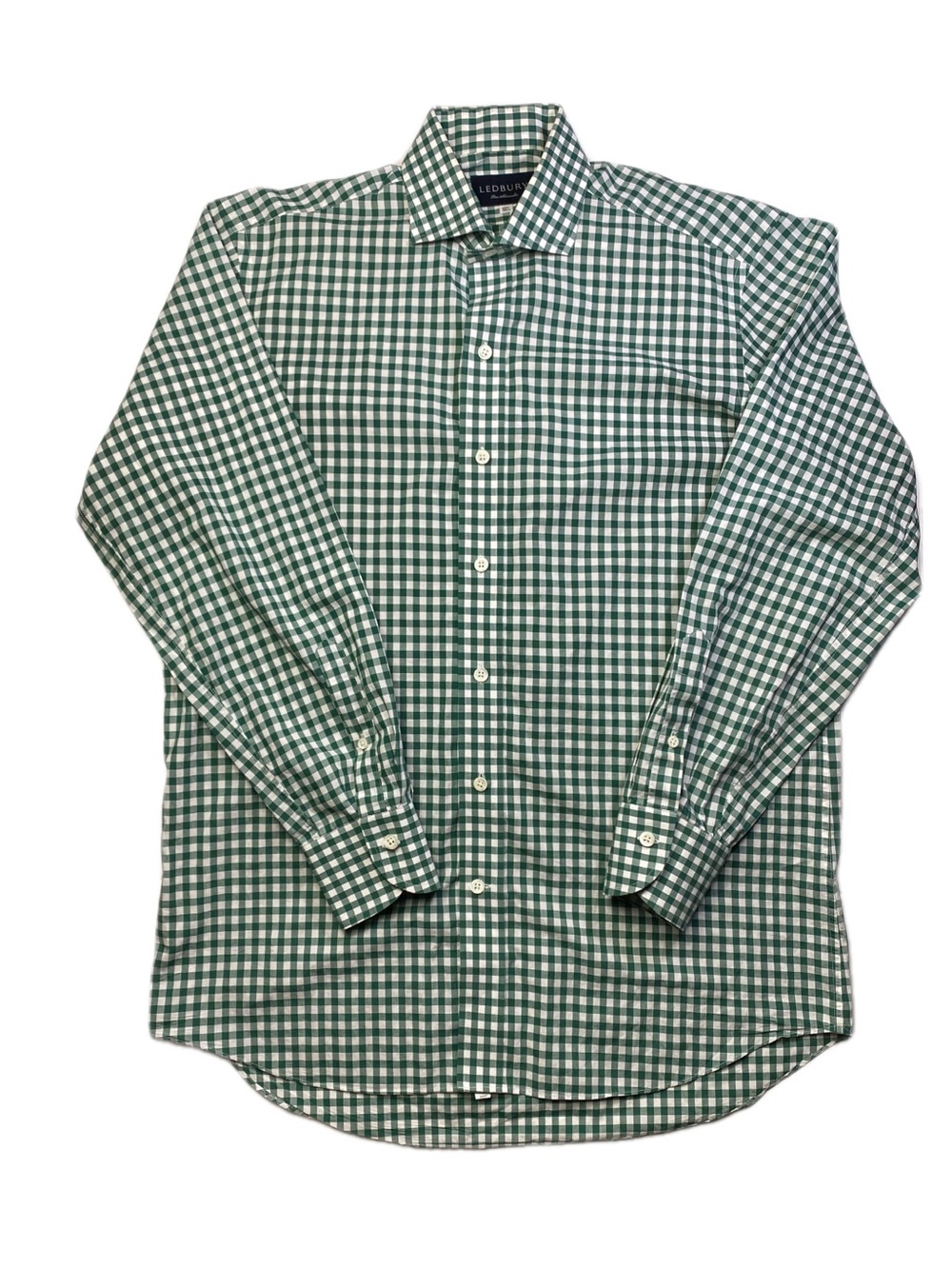 Ledbury Green Gingham Dress Shirt — Tailored Men’s Button-Down